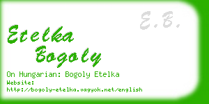 etelka bogoly business card